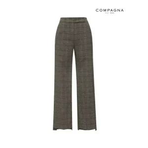 [꼼빠니아]언발 체크 팬츠-CW22FP1201484D