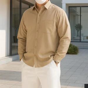 캐니 올데이 구김없는 링클프리 빅사이즈 셔츠 (10color M-5XL) 베이지