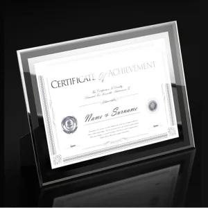 고급 유리액자 상장 투명 액자 실버 A4