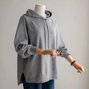 (안나앤플러스) 델리 후드 레글런 니트[니트CZ461] 빅사이즈