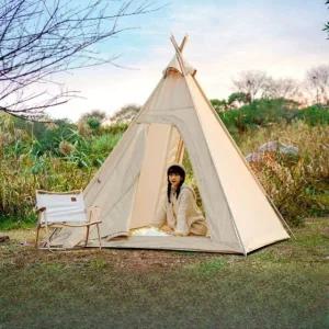 감성 글램핑 오두막 텐트 인디언 펜션 방갈로 삼각형 옥상 어린이용 코튼