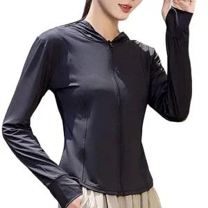 [콩심팥심]여성 야외활동 슬림핏 패션 후드 얇은 트레이닝 집업