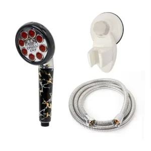 쿨 샤워기 고급메탈호스 B세트 2m 흡착식 거치대 홀더 필터 헤드 샤워줄 호스 교체 부스 욕실 욕조 목욕탕