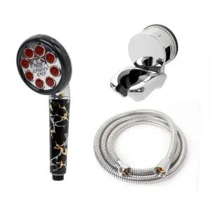 쿨 샤워기 고급메탈호스 A세트 2m 욕실 샤워줄 수압상승 샤워헤드 샤워기걸이 호스 줄 교체 부속품 목욕탕