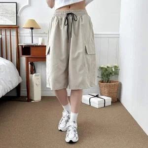 [콩심팥심]면 5부반바지 5부바지 밴딩바지 여성반바지 면바지