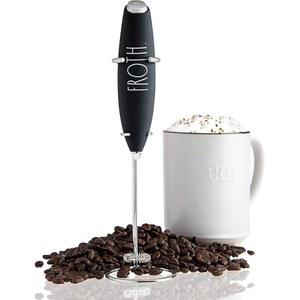 래 던 핸드헬드 전기 우유 거품기 - 음료 믹서, 커피 거품기, 핸드 블렌더, 프라페 메이커, 라떼 메이커 밀크 거품기(블랙)