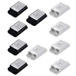 Xbox360 무선 컨트롤러용 배터리 팩 커버 10개, 교체용 쉘 케이스(블랙 5x, 화이트 5x)