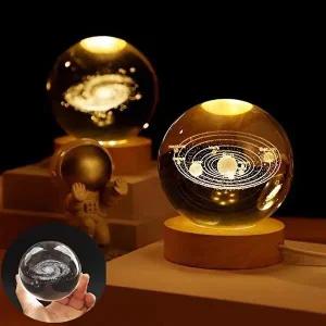 [셀러허브 1]3D 수정구슬 LED 유리구슬 무드등 선물 인테리어 조명 수유 크리스탈 볼