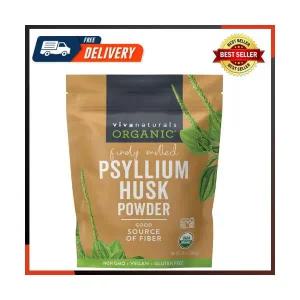 유기농 차전자피 분말 24 온스 잘게 갈아 만든 무향 식물 기반