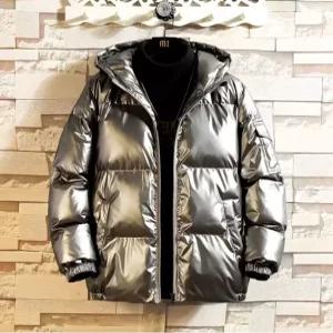 아우터 빅사이즈 유광숏패딩 점퍼 캐주얼 덕다운 경량 패딩 남자유광패딩 남자가죽패딩 남자