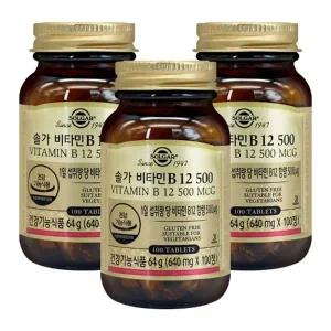 솔가 비타민B12 500 640mgX100정X3개