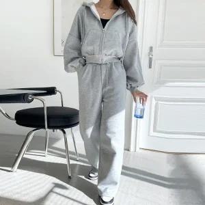 여성 기모 후드집업 밴딩 팬츠 트레이닝 세트 츄리닝 꾸안꾸 -WPST0321- 겨울