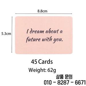 트윈 불꽃 사랑 오라클 카드 45Pcs 운세 테이블 게임 10.3x6Cm