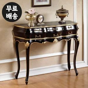 [벤티스가구]로마 엔틱 콘솔 테이블 현관 원목 거실 폭좁은 미니 콘솔 수납장 슬림 복도장 서랍장