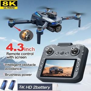 4.3인치 화면 항공 촬영 브러시리스 드론 듀얼 렌즈 WIFI 전문 카메라 갖춘 GT8 장애물 회피