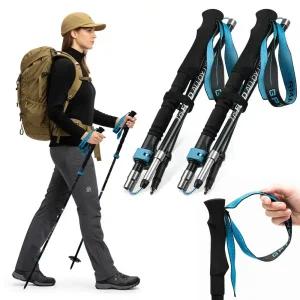 GPTcamp 초경량 3단 접이식 카본 듀랄루민 등산 등산용 스틱 폴대 튼튼한 지팡이 GPT-HDC3