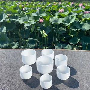 40hz432hz 6-12 CDEFGAB 프로스티드 쿼츠 크리스탈 7개 세트 크리스탈 싱잉볼