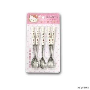 [셀러에이드]스푼티 세트티 포크 커피 티스푼 과일 헬로키티 5P