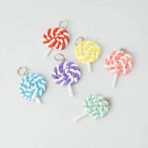클레이 롤리팝 막대사탕 DIY 키링 가방 악세사리 부자재 만들기 재료 팬던트