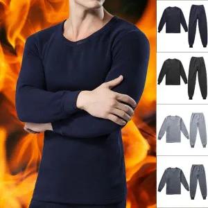 [옷자락]남자 홈웨어 이너 보온 포근 기모 상하의 내복 세트