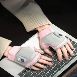발열 반장갑 여성용핑크 야외 충전식 핫팩 글러브 보온 손난로 손가락 열선 터치장갑 직장인