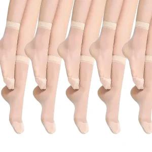 덧신 20-100pcs 투명 여름 봄 여성 양말 나일론 탄성 짧은 초박형 크리스탈 삭스 실