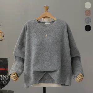 [모노시크] 넬리프 밍크 V넥 심플 티셔츠 _MNTG451