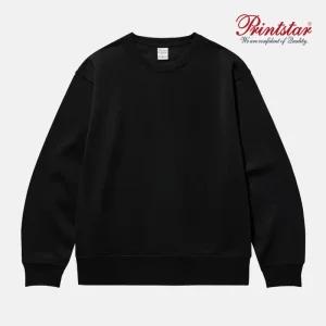 프린트스타 안감 기모 라이트 드라이 기모 맨투맨 00271 블랙 005