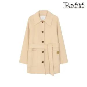 [르샵](타임스퀘어점패션관)핸드메이드 아웃포켓 벨티드 싱글 하프 코트-U1F41HCT830