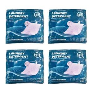 LG테크 한장빨래 시즌6 최신상 15매X4팩(총60매) 시트세제