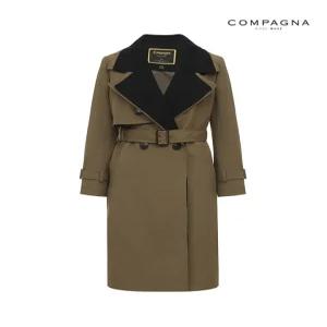 [꼼빠니아][꼼빠니아]배색 카라 트렌치 코트-CW23CO0101519C