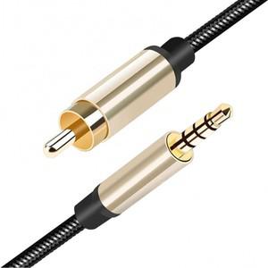 남성용 오디오 케이블 3.5MM 잭 RCA to 동축 금도금 스테레오 하이파이 홈 시어터 앰프 플레이어용