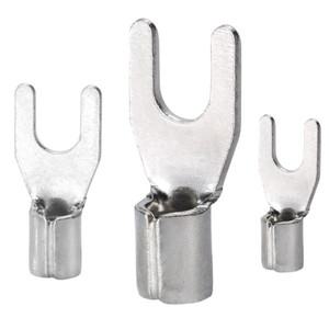 50/100Pcs 포크 압착 단자 U  와이어 케이블 전기 커넥터 러그 스페이드 Y 자형 터미널 베어