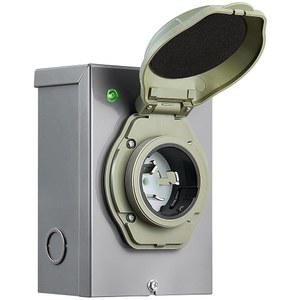 수라이엘렉 50암페어 발전기 전원 투입구 상자, 3-프롱 발전기 코드용 NEMA SS2-50P 발전기 상자, 120/240V, 12,000W 내후성 실외 콘센트, ETL 목록, 긴급 사용 준비 완료