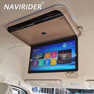 카플레이 모니터 루프 천장 IPS 터치 스크린 안드로이드 12 멀티미디어 비디오 플레이어 미러 링크 리모컨 17 인치 19 1920 1080