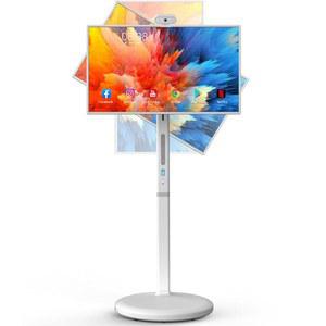 Coolegend 32인치 휴대용 TV 8G RAM+128G 스토리지 1080P 터치스크린 모니터, 안드로이드 OS 13 내장 배터리, 카메라 및 스탠드, 가정, 실외용 풀 로테이션 롤링 태블릿 음성 제어 기능