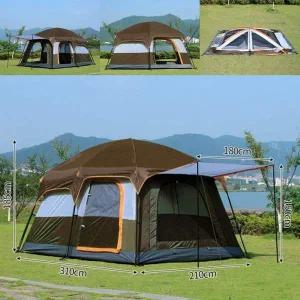 [콩심팥심]패밀리캠핑 거실형 텐트 캠핑 대형 리빙쉘 브라운