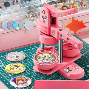 뱃지 버튼 제작기 자작 굿즈 프레스기 미니뱃지 만들기 세트 디자인 캐릭터 DIY용