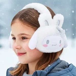 산리오 실버 토끼 코스튬 접이식 귀마개/여아/어린이/아기/귀도리/귀덮개