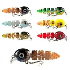 [골드스마일]5단 관절 낚시 루어 미끼 빨강