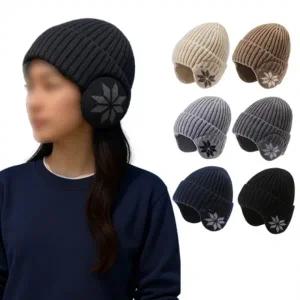 심플 니트귀마개모자 겨울방한모자 귀도리모자 남녀공용