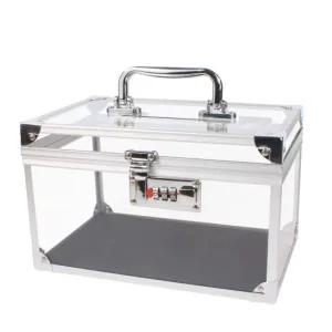 스마트한 아크릴 저금통 돼지 비밀번호 잠금식 성인 동전 지폐 중형 투명 인테리어 저금