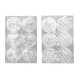 2025 크리스마스 트리 장식 6Pcs 공 60mm 작은 장 축제 홈 파티 결혼식