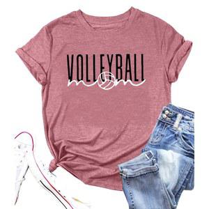 배구 엄마 셔츠 여성 경기 당일 선물 그래픽 캐주얼 반팔 상의