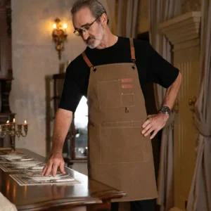 장인 안전작업복 내마모성 방지 및 커피 도구그림 캔버스 원예 앞치마 남성용 색 두꺼운