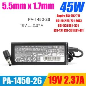 19V PA145026 55*17mm 237A 711 AC 45W PC액세서리 ES1512 ES1331 노트북 721 ES1531 충전기