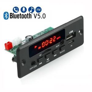 50W 증폭기 블루투스 5.0 MP3 디코더 보드 12V 5V 무선 음악 플레이어 오디오 모듈 USB TF AUX FM 라디오