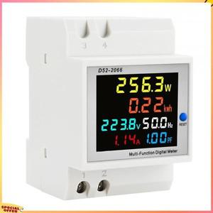 ABFI 디지털 단상 에너지 미터 테스터 전력 사용량 모니터 AC110V 40V-300V100A 주파수 역률 측정기 멀티