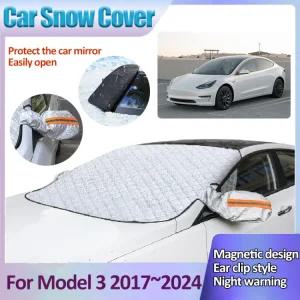 모델 3 눈 자동차 2017 액세서리 방지앞 동결 쉐이드 유리 커버자석
