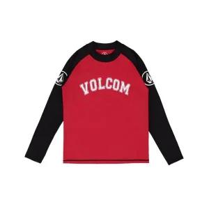 [브랜드 정품] 볼컴 VOLCOM 스톤 배색 슬림핏 래쉬가드(레드)